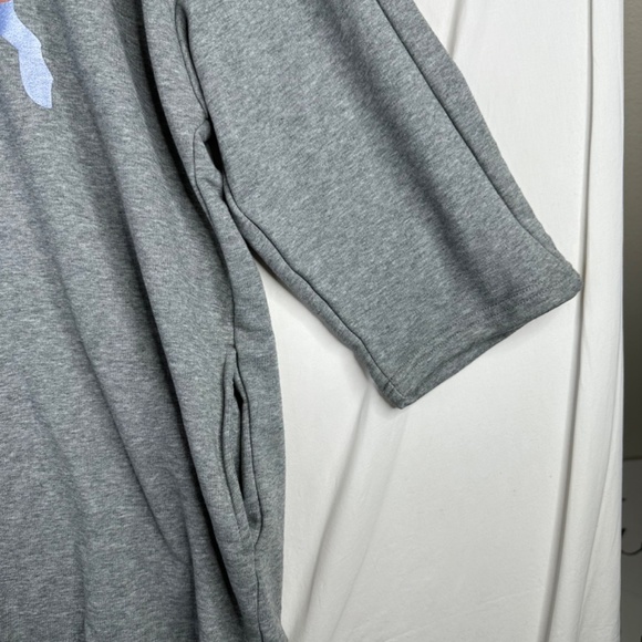 Puma Women's Heather Glam Oversized Hooded‎ Gray Dress Size Medium - Picture 4 of 9